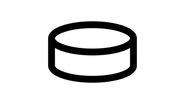 hockey puck animated Line Icons Premium 4K, Outline Motion Graphics Collection