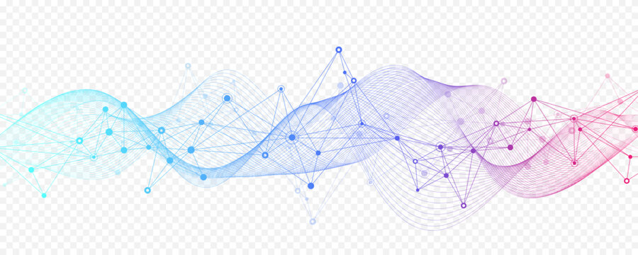 Global network connection concept. Social network communication in the global business. Big data visualization. Internet technology. Vector illustration.