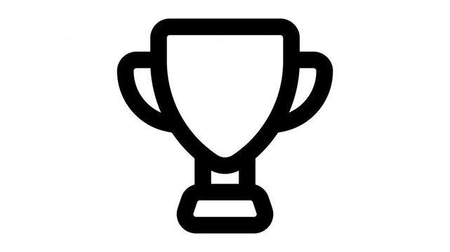 trophy animated Line Icons Premium 4K, Outline Motion Graphics Collection