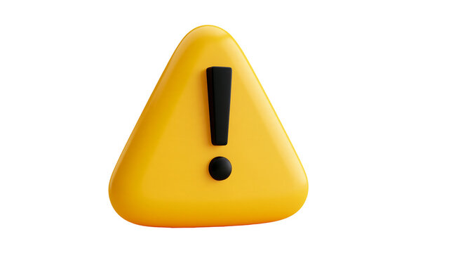 Yellow triangular warning sign with a black exclamation mark symbol