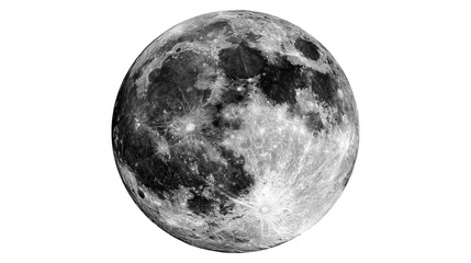 Full moon with detailed craters and lunar surface texture © Ophelia