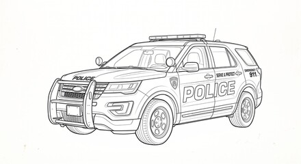 Fototapeta premium sketch of car