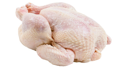Raw whole chicken carcass with skin and wings © Elvin