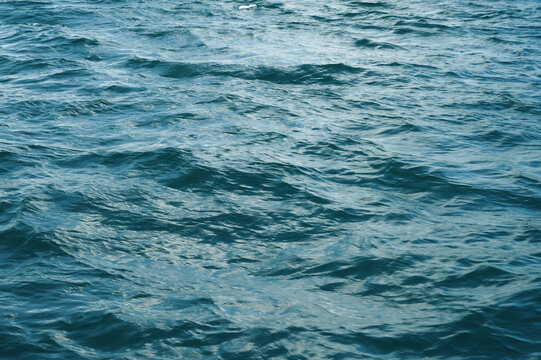 Dynamic Blue Ocean Waves Creating Natural Water Texture