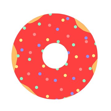 Donut om white background 