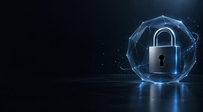 padlock, security, technology, cybersecurity, digital, background, network, protection, privacy, connection, lock, data, lines, glowing, encryption, cyber, networking, nodes, secure, abstract, blue, d