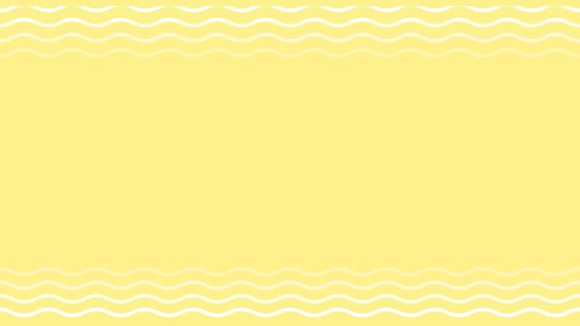 Minimalist soft yellow background with animated white wave borders