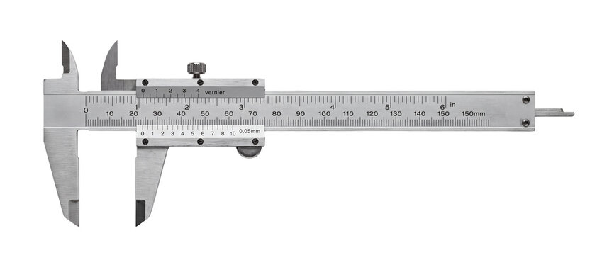 Vernier Caliper Measuring Tool Isolated on Transparent Background