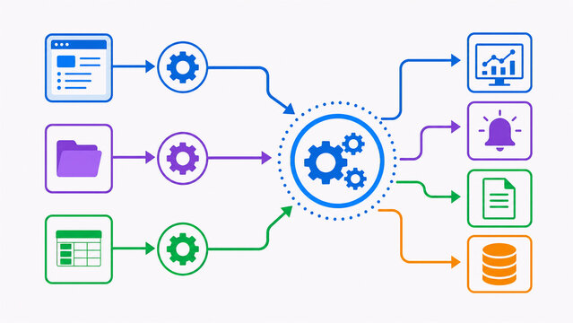 Software Automation Workflow Vector Icon