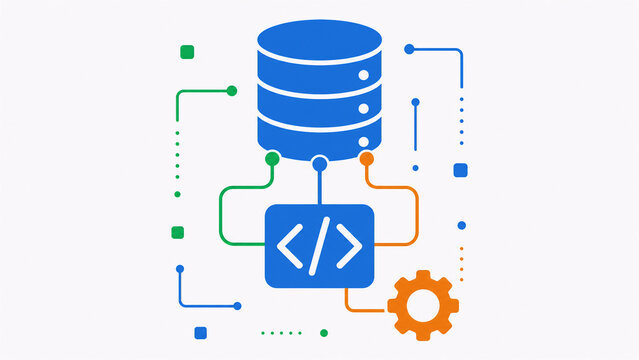 Database Development Programming Vector Icon