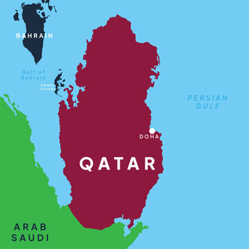 Background map of the State of Qatar