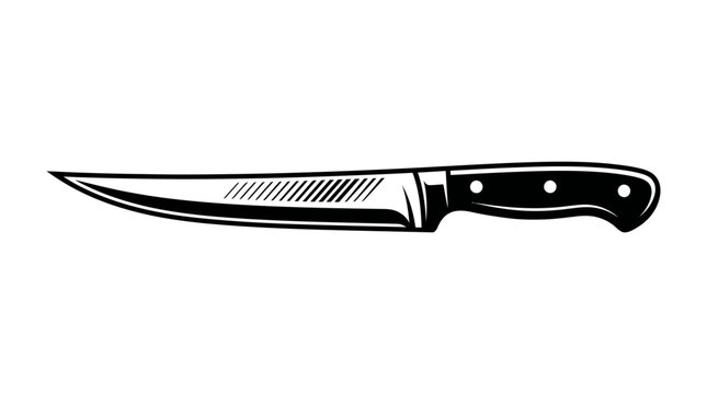 Fillet knife vector graphic.