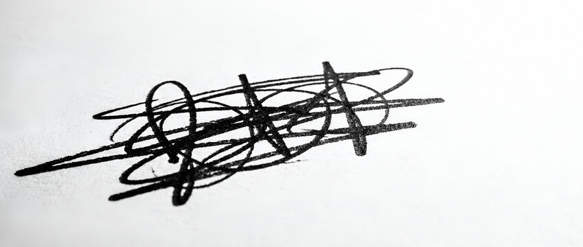 Tangled black wires and cables on white background