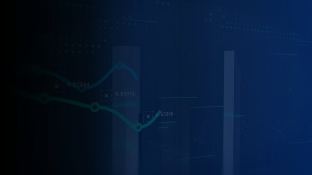 Dark financial trading chart displaying market trends and data analytics.