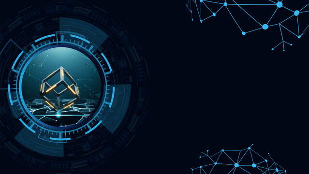 Futuristic Ethereum cryptocurrency symbol surrounded by glowing digital network technology.
