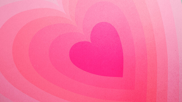 An abstract, repeating heart-shaped pattern in shades of pink, creating a vibrant, romantic visual depth. Love background