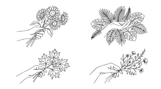 World landmark symbols in white line art.