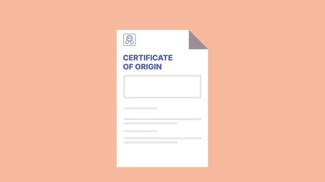 Certificate of origin