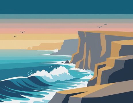 Coastal cliff landscape