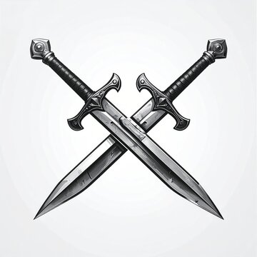 Crossed swords