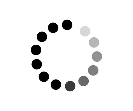 Loading spinner isolated on transparent background, vector icon illustration