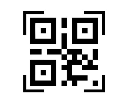 QR code isolated on transparent background cutout graphic element