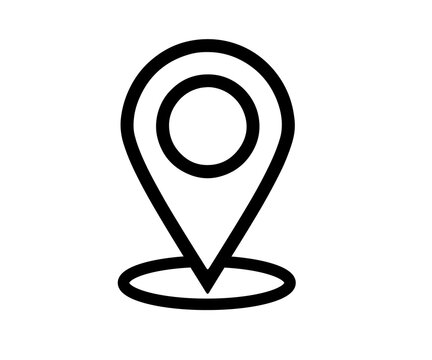 Map pin isolated on transparent background cutout vector icon