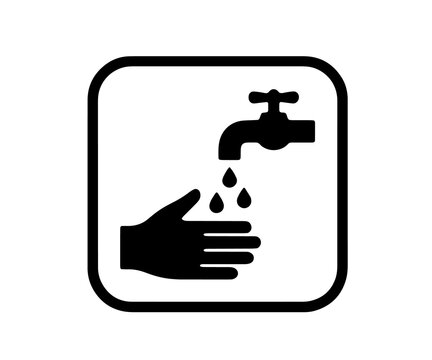 Hand washing vector icon isolated on transparent background