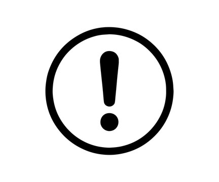 Exclamation mark isolated on transparent background cutout warning symbol