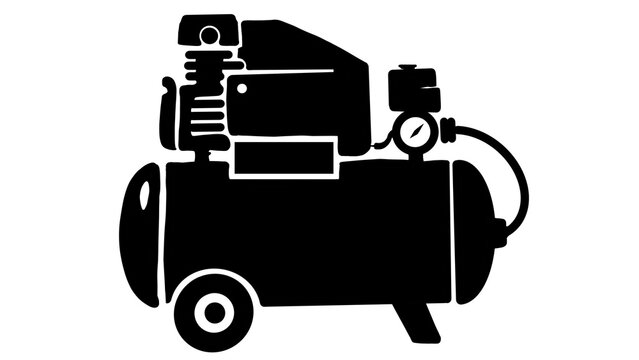 Air compressor machine pictogram icon clipart
