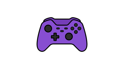Purple Console Gamepad Controller Icon for Video Game Players © Ryan