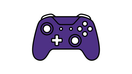 Purple Video Game Controller Gamepad Icon for Console Gaming © Ryan