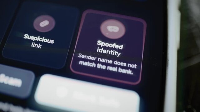 Spoofed identity card exposes false bank sender