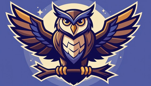 Owl mascot illustration