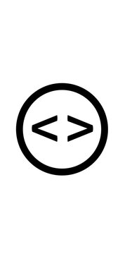 Angle brackets symbol icon isolated on a plain background