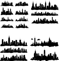 Obraz premium Downtown Cityscape and Modern Urban Skyline
