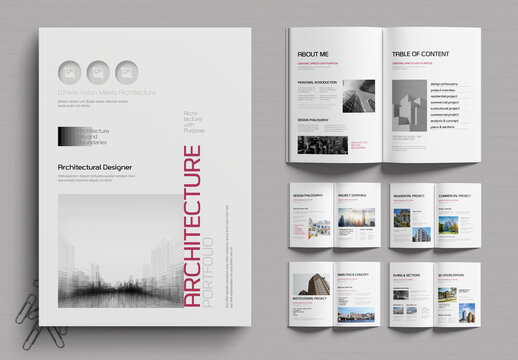 Architecture Portfolio Design Template for Architects
