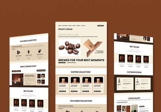 Coffee Shop Landing Page Website Template