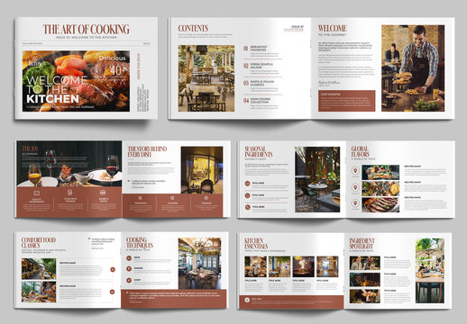 Cooking Magazine Layout Template