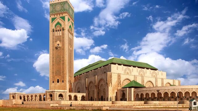 Casablanca , Morocco Casablanca. Morning's First BSanta Maria del Fiore Cathedral in Florence Italy, Historic Religious Architecture and Landmark Under a Clear Sky in the Heart of Europe