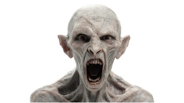 Scary vampire screaming terror horror monster face