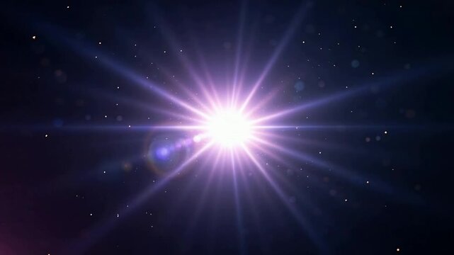 Moving camera pushing through translucent panels and cuboids in tunnel to reach central starburst