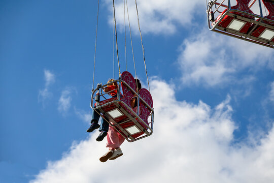 Aerial View of Amusement captured interacting naturally in an outdoor setting, in a clean visual environment, under daylight, with a natural mood, suitable for travel, outdoor.
