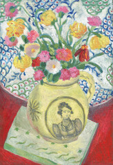 flower in vase. oil painting © Anna Ismagilova