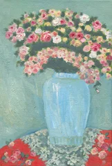 flowers in vase. oil painting © Anna Ismagilova