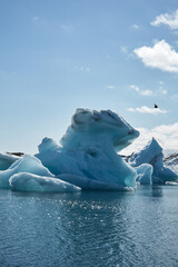 iceberg in jokulsarlon lagoon in a sunny day © eder