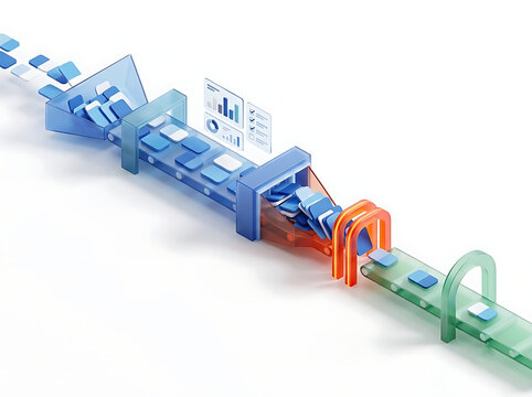 Recruitment pipeline bottleneck concept showing hiring delays, candidate processing congestion, interview capacity and talent acquisition inefficiency