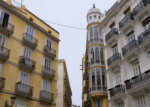 Historic European Cityscape Architectural Details