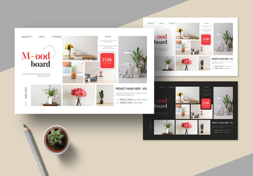 Mood Board Template Design Layout