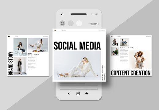 Social Media Post Template Layout